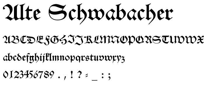 Alte Schwabacher font